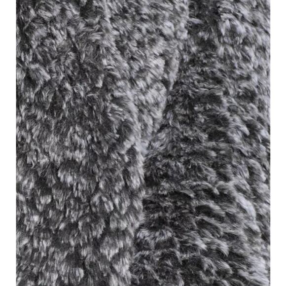 Dolce Cabo Gray Soft Faux Fur 3/4 Sleeves Open Cardigan Layering Coatigan - Picture 3 of 16